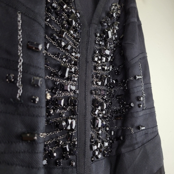 Robert Rodriguez beaded sleeveless black mini dress - Picture 7 of 8